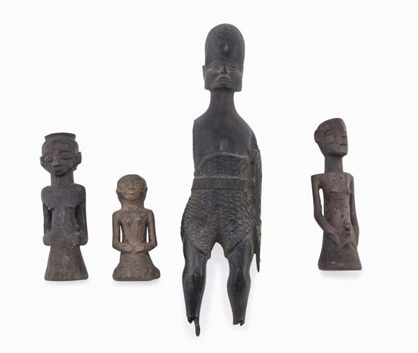 QUATTRO SCULTURE IN LEGNO, ARTE AFRICANA