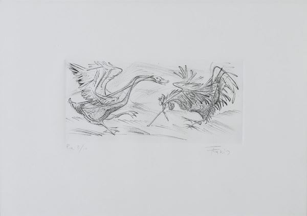 INCISIONE ANATRA E GALLO