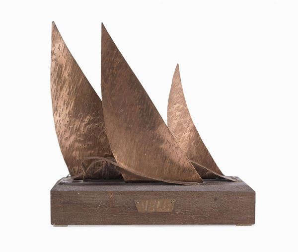 SCULTURA VELE IN RAME