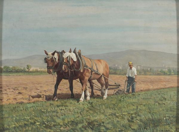 DIPINTO ARATURA DI ROLANDO CRUCIANI