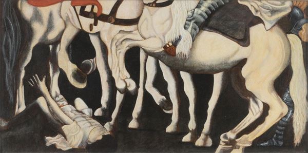 DIPINTO BATTAGLIA DI RICCARDO FIORI PITTARI