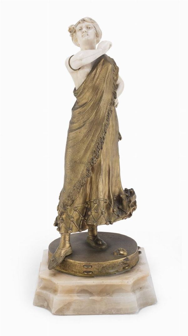 SCULTURA CRISOELEFANTINA F.TA DOMINIQUE ALONZO