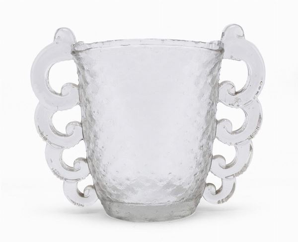VASO IN VETRO SATINATO, ANNI &#39;40