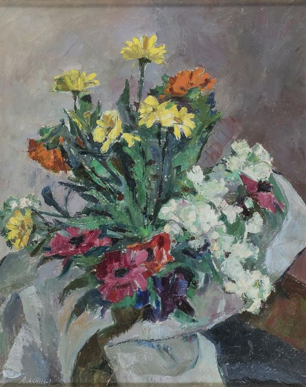 DIPINTO FIORI F.TO ANTONIO ACHILLI