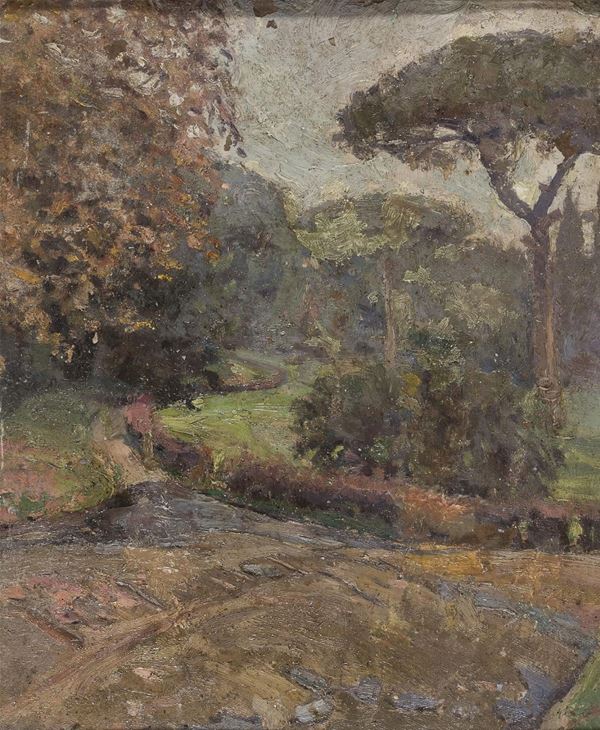 DIPINTO PAESAGGIO INIZIO NOVECENTO