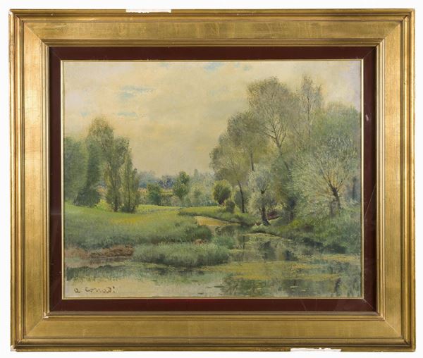 DIPINTO PAESAGGIO DI ALFONSO CORRADI