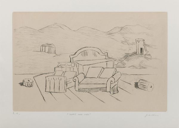 LITOGRAFIA DI GIORGIO DE CHIRICO