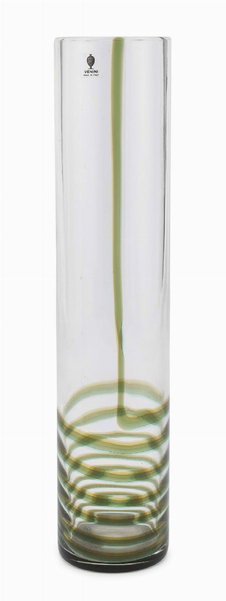 VASO IN VETRO VENINI ANNI &#39;80