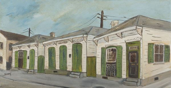 DIPINTO VILLAGGIO DI PITTORE SLAVO