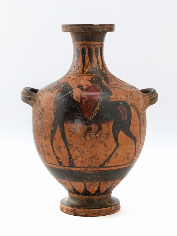 HYDRIA  A VERNICE NERA, XIX SECOLO