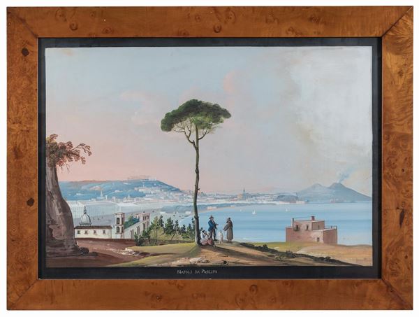 GOUACHE NAPOLI DA POSILLIPO