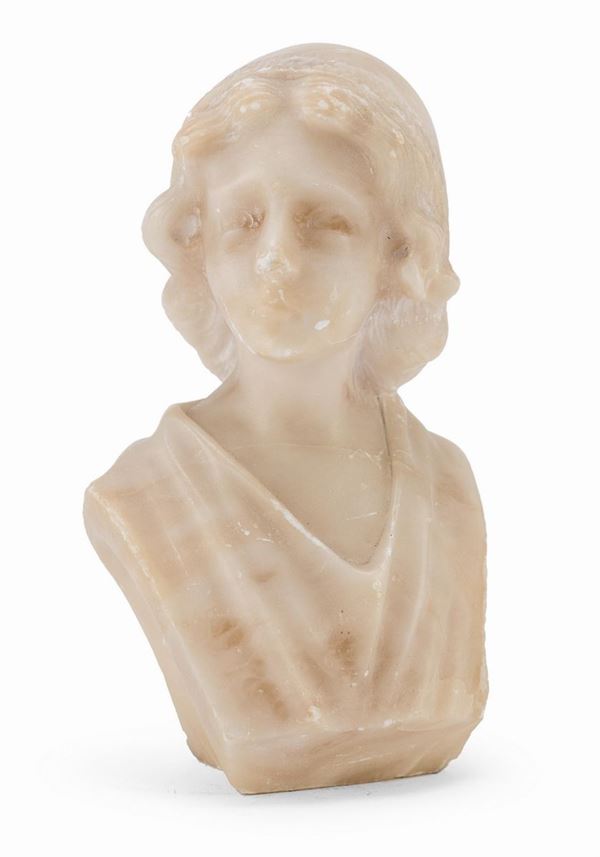 BUSTO DI PAGGIO IN ALABASTRO