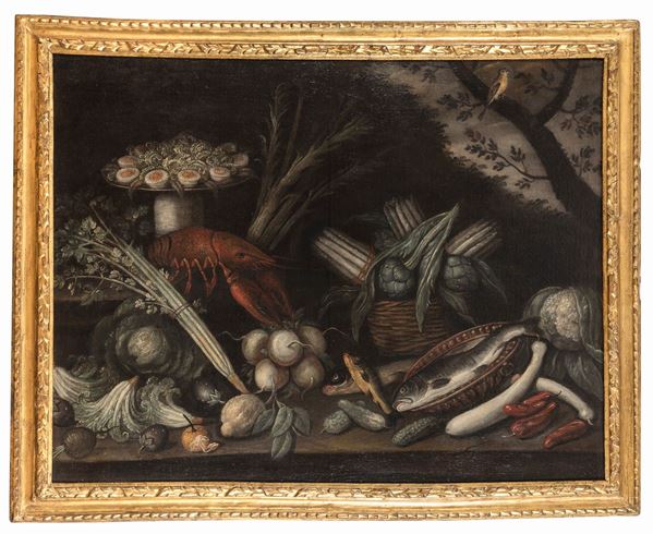 NATURA MORTA AMBITO DI ANGELO MARIA CRIVELLI