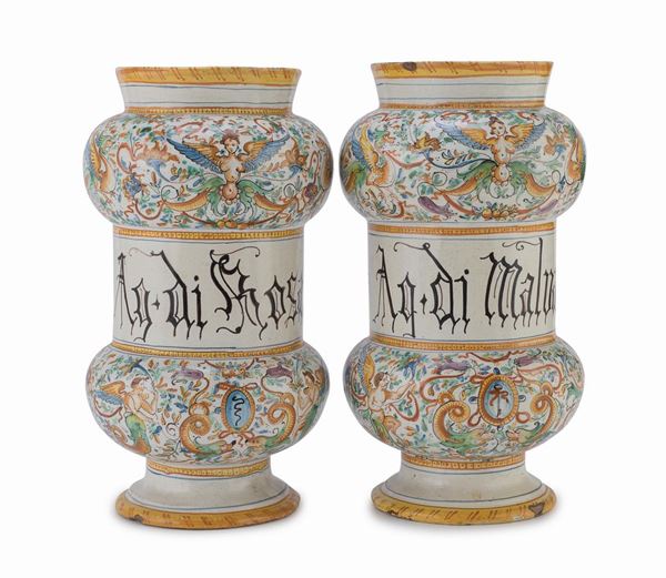 COPPIA DI ALBARELLI IN CERAMICA