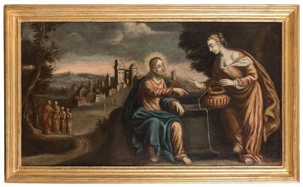 CRISTO E LA SAMARITANA DI PITTORE VENETO