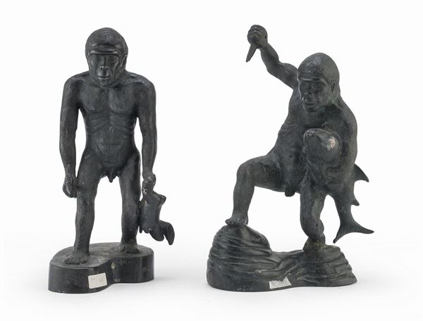 COPPIA DI SCULTURE DI PREISTORICI
