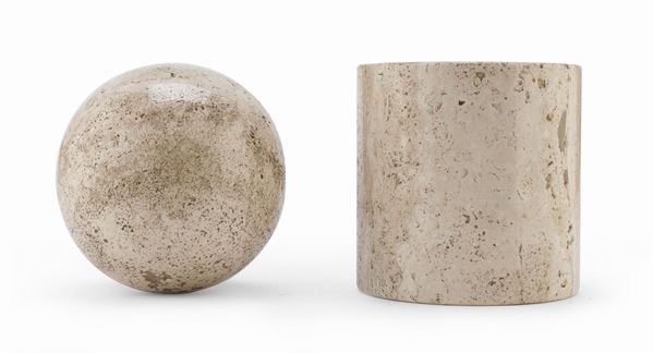 SFERA E ROCCHIO IN TRAVERTINO