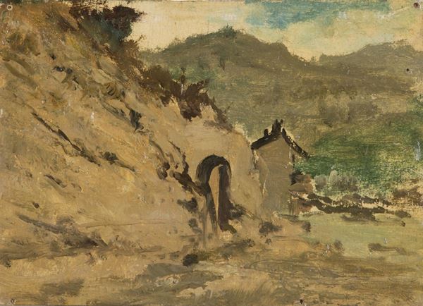DIPINTO PAESAGGIO DI PITTORE PIEMONTESE