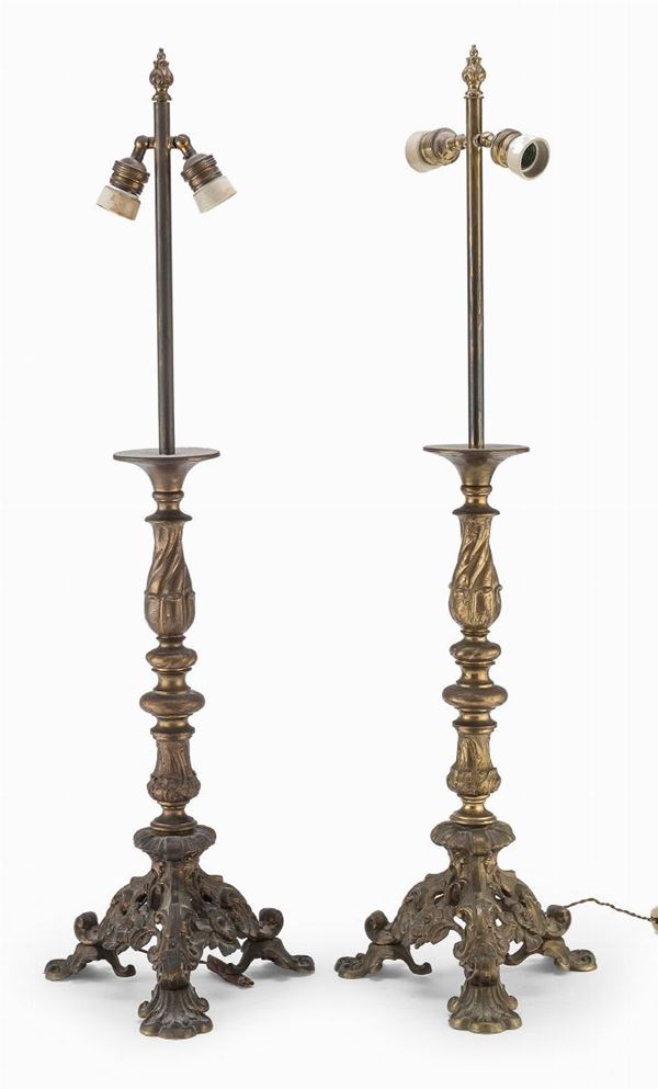 COPPIA DI CANDELIERI, XIX SECOLO