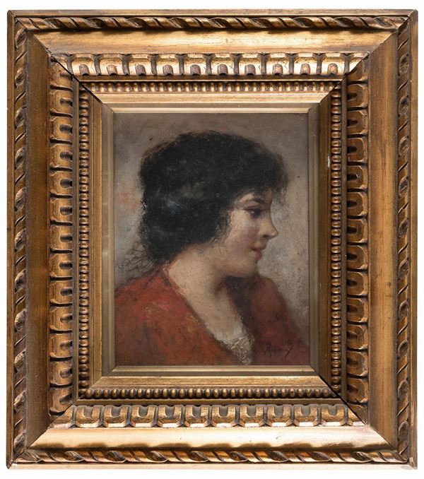 DIPINTO FANCIULLA DI VINCENZO MIGLIARO