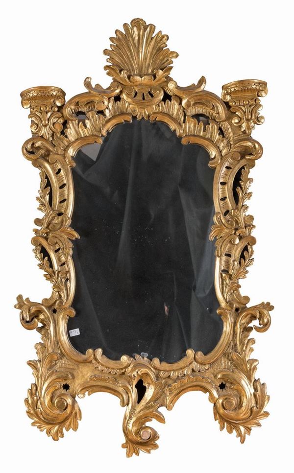 SPECCHIERA IN LEGNO DORATO, ITALIA SETTENTRIONALE