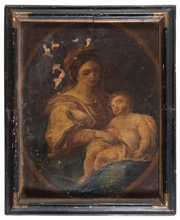 DIPINTO VERGINE COL BAMBINO
