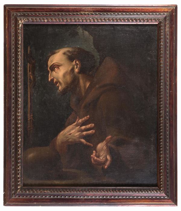 DIPINTO SAN FRANCESCO DI SEGUACE DI FRANCESCO TREVISANI