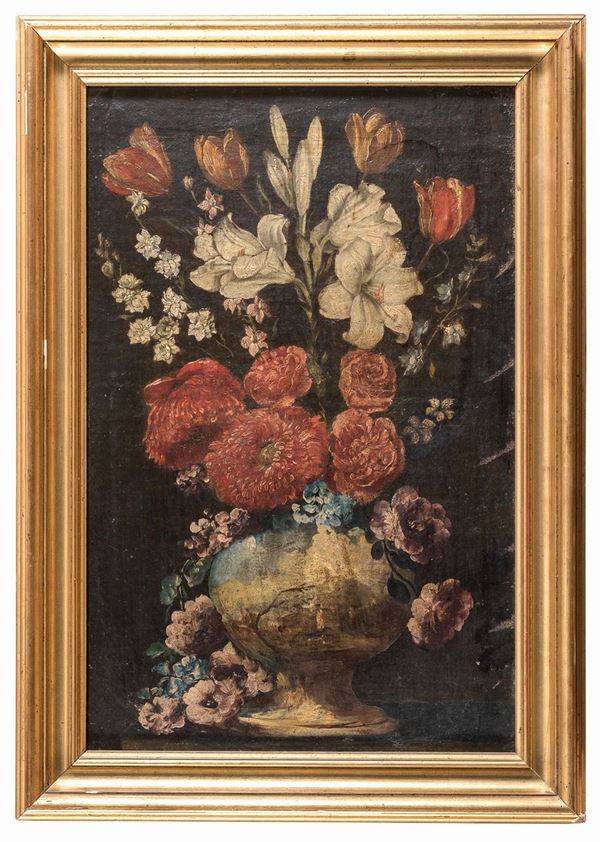 VASO DI FIORI DI PITTORE VENETO