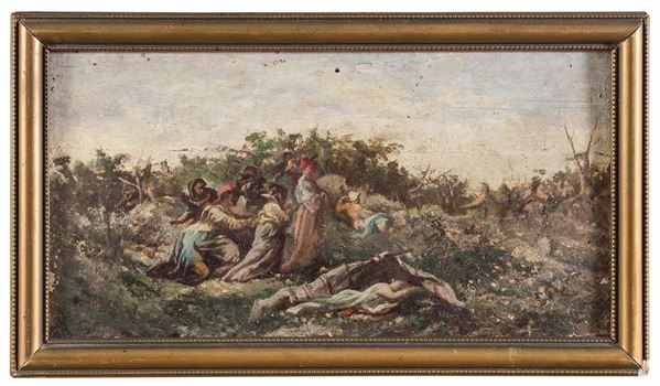 DIPINTO SCENA STORICA F.TO P. LOFFREDO