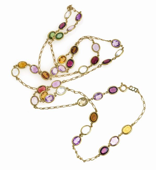 COLLANA IN ORO CON PIETRE DURE