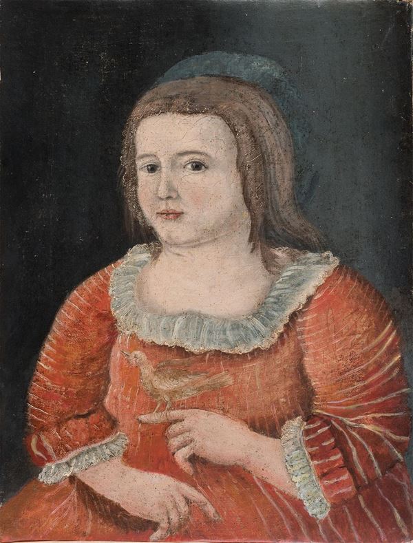 FANCIULLA CON CARDELLINO, FINE XVI SECOLO