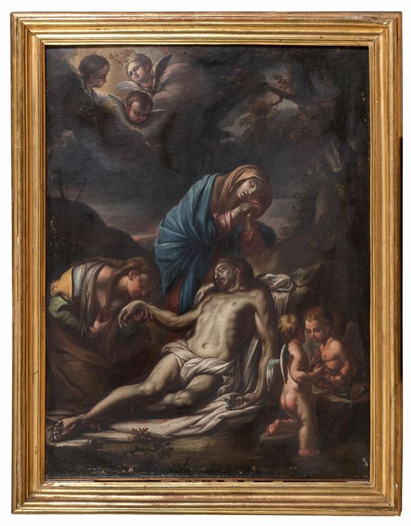 COMPIANTO SUL CRISTO MORTO DI PITTORE NAPOLETANO