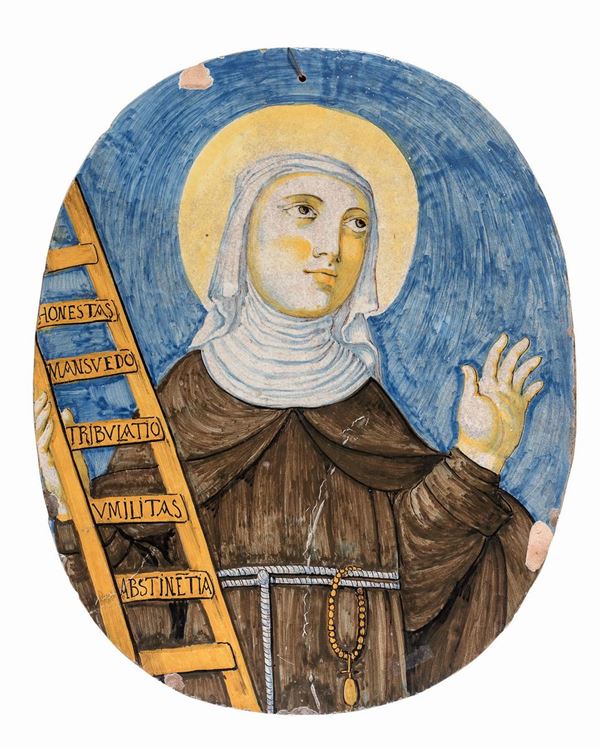 MATTONELLA IN MAIOLICA, PROABILMENTE NAPOLI