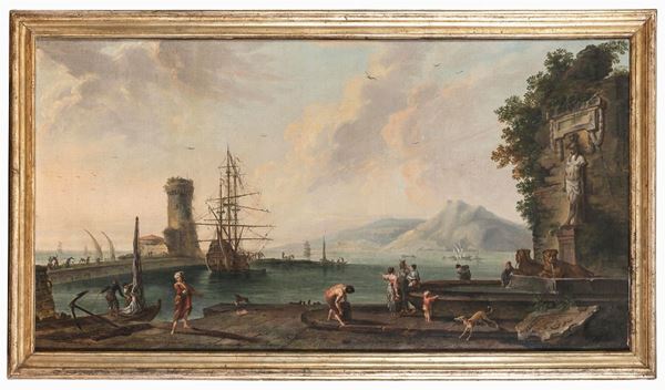 VEDUTA PORTUALE DELLA BOTTEGA DI LACROIX DE MARSEILLE.