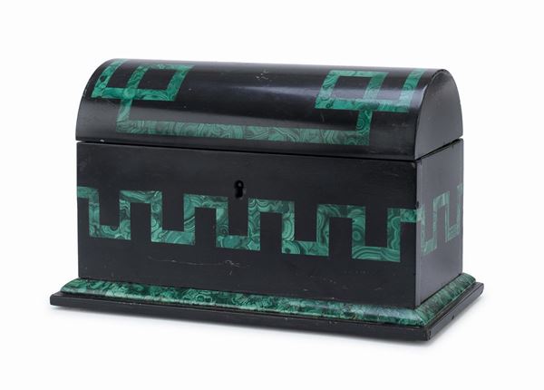 COFANETTO IN MARMO E MALACHITE