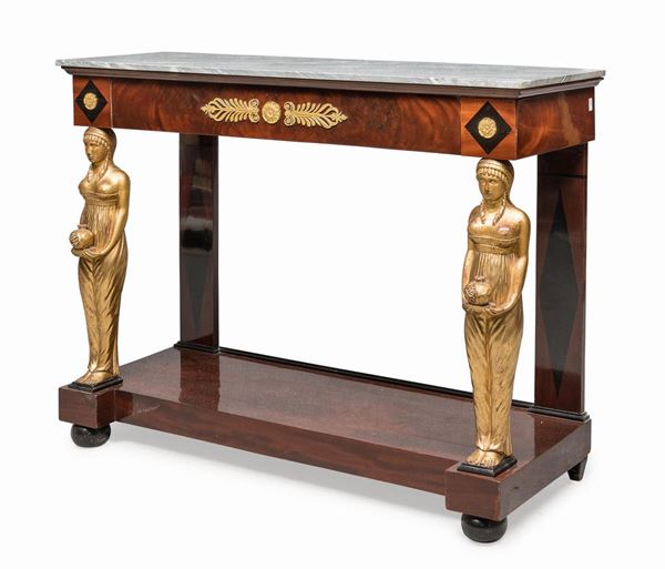 CONSOLE IN MOGANO, PERIODO DELL&#39;IMPERO