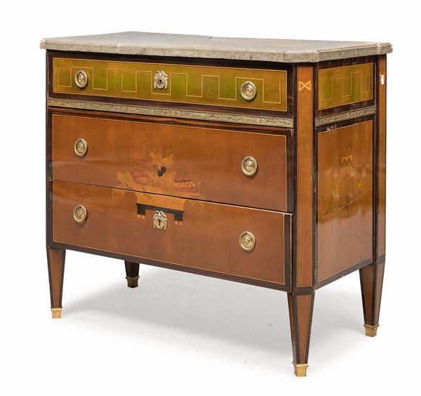 COMMODE IN LEGNO DI PERO, FRANCIA LUIGI XVI