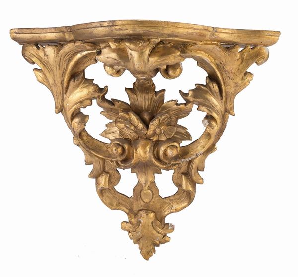 MENSOLA IN LEGNO DORATO