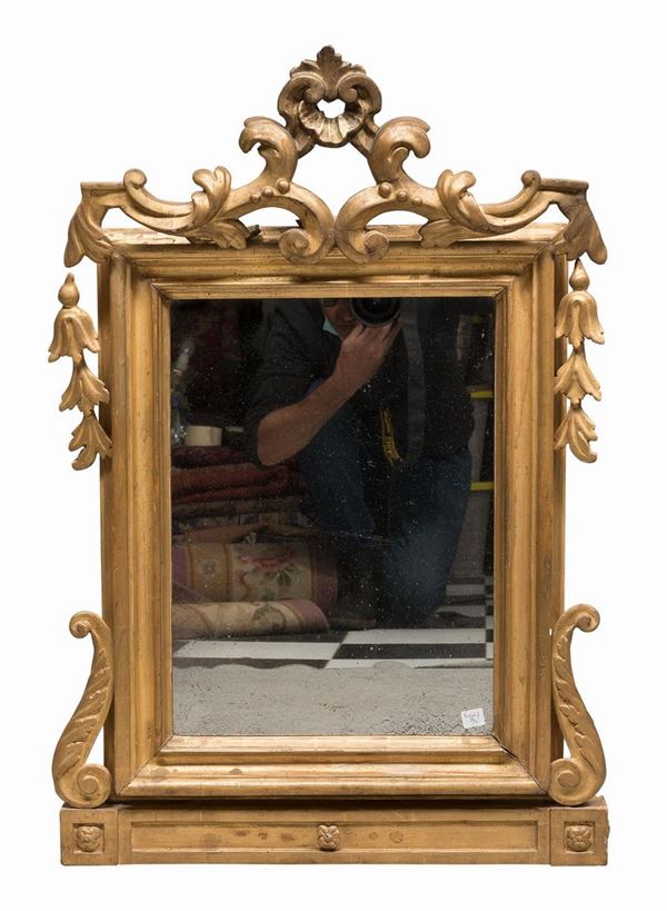 CAMINIERA IN LEGNO DORATO, ROMA
