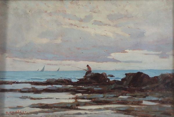 PESCATORE SUGLI SCOGLI DI RENUCCIO RENUCCI
