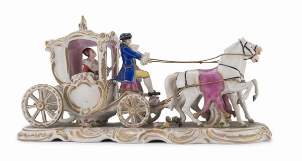 MODELLO DI CARROZZA IN PORCELLANA