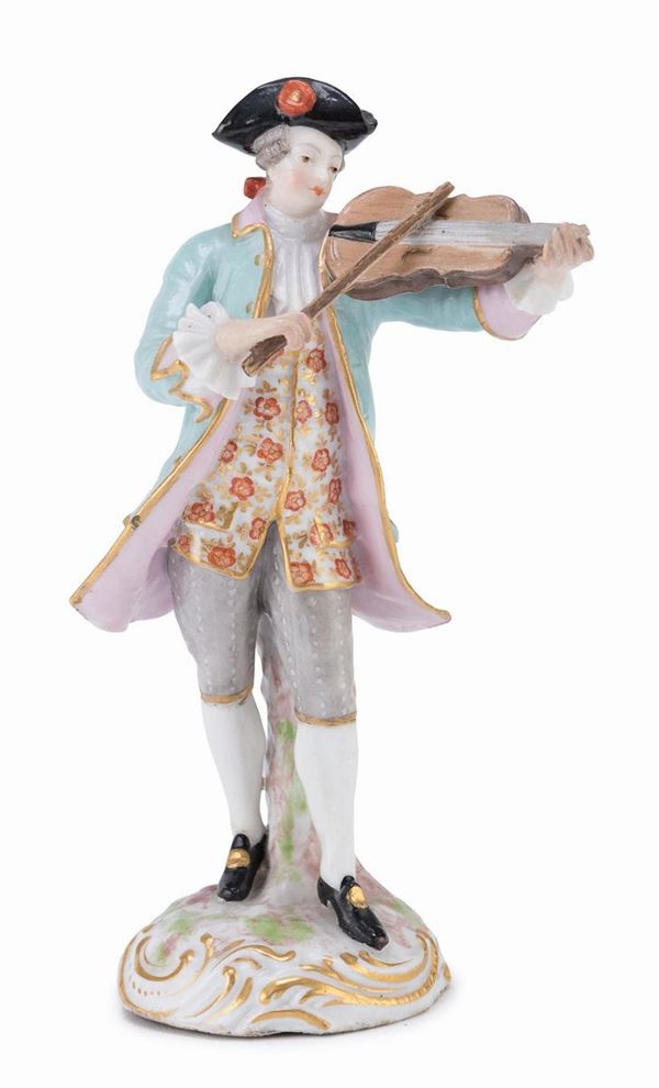 FIGURA DI VIOLINISTA, MEISSEN MARCOLINI
