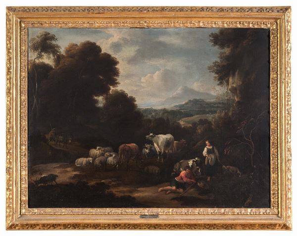 COPPIA DI PAESAGGI DI MARTINUS DE LA COURT