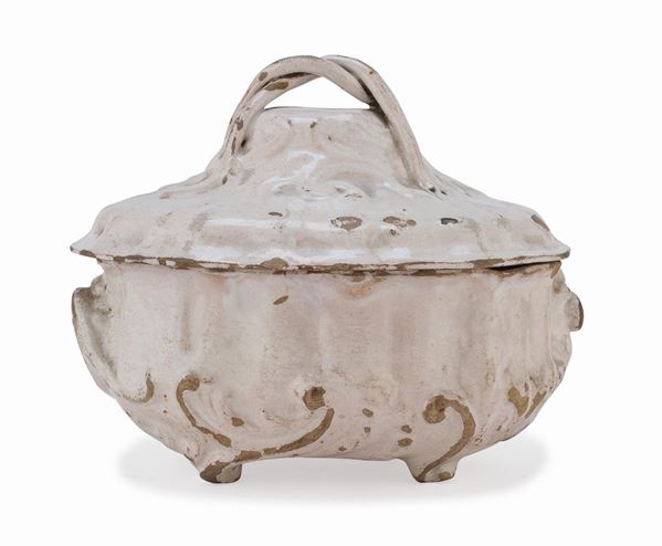 ZUPPIERA IN MAIOLICA, PROBABILMENTE BASSANO