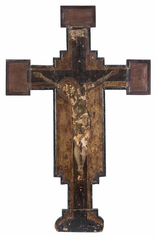 CROCE DIPINTA, ITALIA SETTENTRIONALE, INIZI XV SECOLO