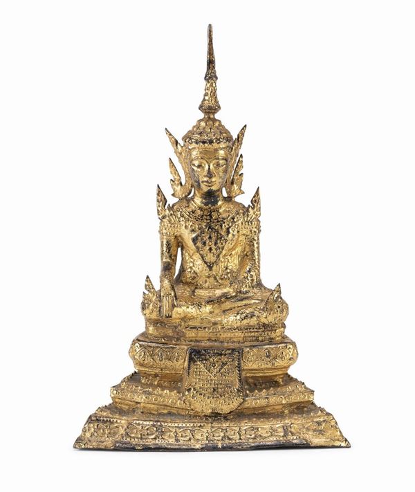 BUDDHA IN BRONZO DORATO, TAILANDIA
