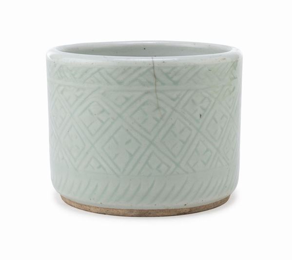 VASO IN PORCELLANA CELADON, CINA XIX SECOLO