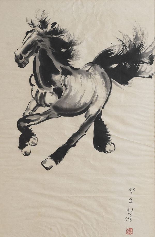 DIPINTO CINA CAVALLO XX