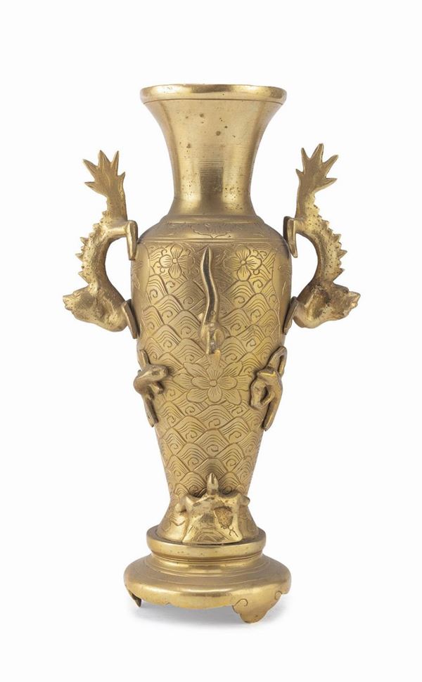 VASO IN BRONZO, GIAPPONE INIZI XX SECOLO