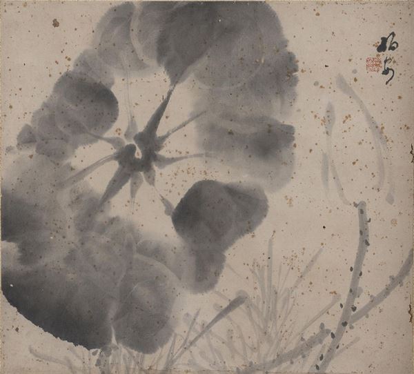 ACQUERELLO FIORE DI PITTORE CINESE